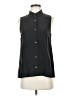Everlane Black Sleeveless Button-Down Shirt Size 4 - photo 1