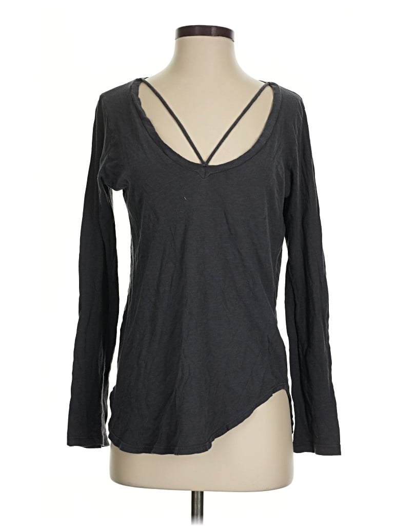 Pre-owned Lna Long Sleeve T-shirt In Gray