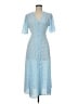 ASOS Design Checkered-gingham Blue Casual Dress Size 8 - photo 1