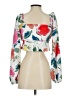 Lulus White Pink 3/4 Sleeve Blouse Size S - photo 2