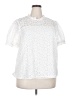 CeCe White Short Sleeve Blouse Size 2X - photo 1