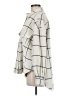 MIOU MUSE 100% Polyester Plaid Ivory Coat Size M - photo 5