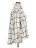 MIOU MUSE 100% Polyester Plaid Ivory Coat Size M - photo 4