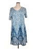 Unbranded Print Blue Casual Dress Size 1X - photo 1
