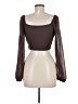 Shein Brown Long Sleeve Top Size M - photo 2