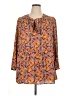 DR2 100% Polyester Orange 3/4 Sleeve Blouse Size 1X - photo 1