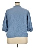 St. John's Bay 100% Cotton Blue 3/4 Sleeve Button-Down Shirt Size 2X - photo 2
