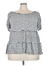 Cato 100% Rayon Gray Short Sleeve Blouse Size 22 - 24 - photo 1