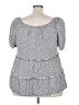 Cato 100% Rayon Gray Short Sleeve Blouse Size 22 - 24 - photo 2