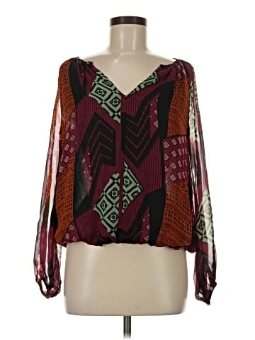 Diane von Furstenberg Long Sleeve Silk Top (view 1)