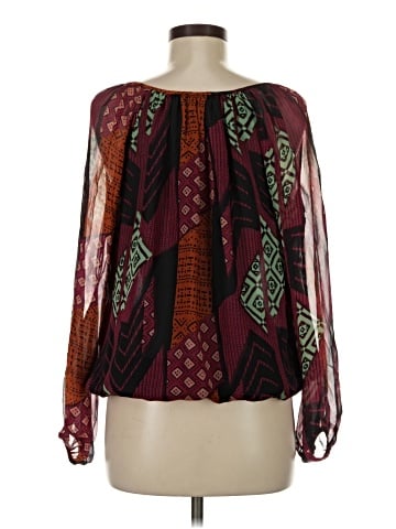 Diane von Furstenberg Long Sleeve Silk Top (view 2)