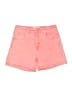 Risen Solid Color Block Pink Denim Shorts Size L - photo 1