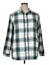 Jachs Girlfriend Plaid Teal Long Sleeve Button-Down Shirt Size XL (estimated) - photo 1