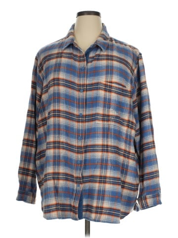 American Eagle Outfitters Long Sleeve Button-Down Shirt (view 1)