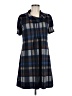 Echo Plaid Blue Casual Dress Size M - photo 1