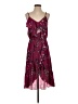 Parker 100% Polyester Floral Burgundy Cocktail Dress Size XS - photo 1
