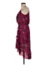 Parker 100% Polyester Floral Burgundy Cocktail Dress Size XS - photo 5