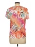 Chico's 100% Polyester Floral Orange Short Sleeve T-Shirt Size Lg (2) - photo 2