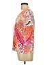 Chico's 100% Polyester Floral Orange Short Sleeve T-Shirt Size Lg (2) - photo 5