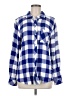 Rails 100% Rayon Checkered-gingham Blue Long Sleeve Button-Down Shirt Size M - photo 1