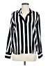 L'Agence Stripes Black Long Sleeve Blouse Size 6 - photo 1
