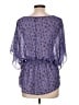 Mossimo 100% Polyester Purple 3/4 Sleeve Blouse Size L - photo 2