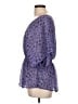 Mossimo 100% Polyester Purple 3/4 Sleeve Blouse Size L - photo 5