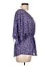 Mossimo 100% Polyester Purple 3/4 Sleeve Blouse Size L - photo 4