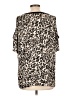 Chico's 100% Polyester Animal Print Tan Short Sleeve Blouse Size L - photo 2