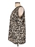 Chico's 100% Polyester Animal Print Tan Short Sleeve Blouse Size L - photo 5