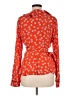 Ganni 100% Polyester Orange Long Sleeve Blouse Size EU 40 / US 10 - photo 2