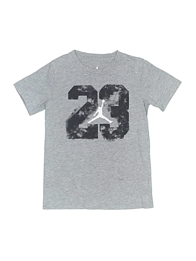 Pre-owned Air Jordan Kids' Short Sleeve T-shirt In Gray