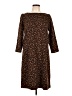 Talbots Animal Print Brown Casual Dress Size 12 - photo 1
