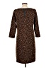 Talbots Animal Print Brown Casual Dress Size 12 - photo 2