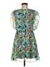 By & By 100% Polyester Tropical Teal Cocktail Dress Size S - photo 2
