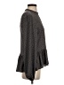 Ann Taylor LOFT 100% Polyester Polka Dots Gray Long Sleeve Blouse Size S - photo 4