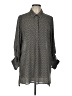 Pleione 100% Polyester Polka Dots Gray 3/4 Sleeve Blouse Size L - photo 1
