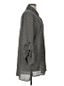 Pleione 100% Polyester Polka Dots Gray 3/4 Sleeve Blouse Size L - photo 4