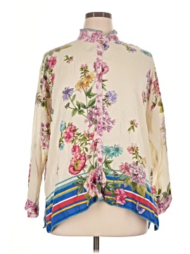 Johnny Was Long Sleeve Silk Top