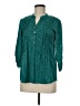 Notations Stars Teal 3/4 Sleeve Blouse Size M - photo 1