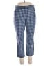 Lands' End Checkered-gingham Blue Casual Pants Size 14 - photo 1