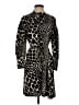 Topshop 100% Polyester Animal Print Black Cocktail Dress Size 8 - photo 1