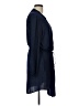 Gap 100% Polyester Solid Blue Casual Dress Size L - photo 4