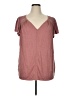 Max Studio Burgundy Short Sleeve Blouse Size 1X - photo 1