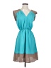 Bar III 100% Polyester Color Block Teal Casual Dress Size S - photo 1