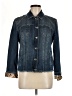 Chico's Animal Print Blue Denim Jacket Size M - photo 1