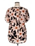 CAbi 100% Polyester Floral Brown Short Sleeve Blouse Size L - photo 2