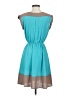 Bar III 100% Polyester Color Block Teal Casual Dress Size S - photo 2