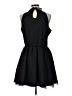 Fever 100% Polyester Solid Black Casual Dress Size L - photo 2