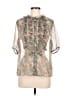 Zara Floral Silver 3/4 Sleeve Blouse Size M - photo 1